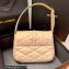 Saint Laurent le 57 hobo bag in quilted lambskin 698567 Beige