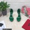 Dolce & Gabbana DG Pop Heel 12cm Platform 1.5cm Leather sandals Green 2023