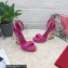 Dolce & Gabbana DG Pop Heel 12cm Platform 1.5cm Leather sandals Fuchsia 2023