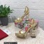 Dolce & Gabbana DG Pop Heel 12cm Platform 1.5cm Leather sandals Gold 2023