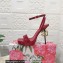 Dolce & Gabbana DG Heel 12cm Platform 1.5cm Patent Leather sandals Red 2023