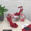 Dolce & Gabbana DG Heel 12cm Platform 1.5cm Patent Leather sandals Red 2023