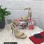 Dolce & Gabbana DG Heel 12cm Platform 1.5cm Patent Leather sandals Beige 2023