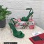 Dolce & Gabbana DG Heel 12cm Platform 1.5cm Patent Leather sandals Green 2023