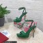 Dolce & Gabbana DG Heel 12cm Platform 1.5cm Patent Leather sandals Green 2023