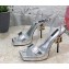 Dolce & Gabbana DG Heel 12cm Platform 1.5cm Patent Leather sandals Silver 2023
