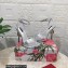 Dolce & Gabbana DG Heel 12cm Platform 1.5cm Patent Leather sandals Silver 2023