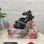 Dolce & Gabbana DG Heel 12cm Platform 1.5cm criss-cross straps sandals Black with rhinestone 2023