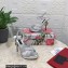 Dolce & Gabbana DG Heel 12cm Platform 1.5cm criss-cross straps sandals Silver with rhinestone 2023