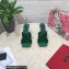 Dolce & Gabbana DG Pop Heel 10.5cm criss-cross straps Mules Green with fusible rhinestone 2023