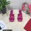 Dolce & Gabbana DG Pop Heel 10.5cm criss-cross straps Mules Fuchsia with fusible rhinestone 2023