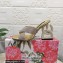Dolce & Gabbana DG Pop Heel 10.5cm criss-cross straps Mules Gold with fusible rhinestone 2023