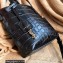 Saint Laurent paris mini toy shopping Bag in crocodile-embossed leather 712367 Black