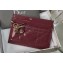 Dior Lady Dior Five-Slot Card Holder in Patent Cannage Calfskin Dark Pink