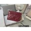 Dior Lady Dior Five-Slot Card Holder in Patent Cannage Calfskin Dark Pink