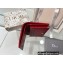 Dior Mini Lady Dior Wallet in Cannage Calfskin Red