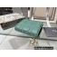 Dior Mini Lady Dior Wallet in Cannage Calfskin Light Green
