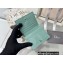 Dior Mini Lady Dior Wallet in Cannage Calfskin Light Green