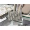 Dior Saddle Flap Card Holder Oblique Jacquard Gray