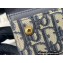 Dior Saddle Flap Card Holder Oblique Jacquard Blue