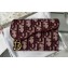 Dior Saddle Flap Card Holder Oblique Jacquard Burgundy