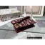 Dior Saddle Flap Card Holder Oblique Jacquard Burgundy