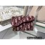 Dior Saddle Flap Card Holder Oblique Jacquard Burgundy