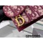 Dior Saddle Flap Card Holder Oblique Jacquard Burgundy