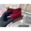 Dior Saddle Flap Card Holder Oblique Jacquard Burgundy