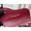 Dior Saddle Flap Card Holder Oblique Jacquard Burgundy