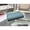 Dior Saddle Flap Card Holder Goatskin Light Blue