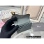 Dior Saddle Flap Card Holder Goatskin Light Blue