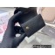 Dior Saddle Flap Card Holder Goatskin Black