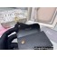 Dior Saddle Flap Card Holder Goatskin Black