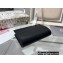 Dior Saddle Flap Card Holder Goatskin Black