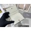 Dior Mini Lady Dior Wallet in Cannage Calfskin White
