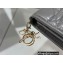 Dior Mini Lady Dior Wallet in Cannage Calfskin Gray