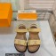 Louis Vuitton LV Sunset Comfort Flat Sandals Raffia Beige 2023