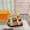 Louis Vuitton LV Sunset Comfort Flat Sandals Raffia Beige 2023