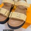 Louis Vuitton LV Sunset Comfort Flat Sandals Raffia Beige 2023