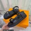 Louis Vuitton LV Sunset Comfort Flat Sandals Leather Black 2023