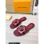 Louis Vuitton leather LV Isola Flat Mules Burgundy 2023