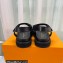 Louis Vuitton Cordoba Flat Comfort Sandals Leather Black 2023
