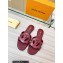 Louis Vuitton leather LV Isola Flat Mules Burgundy 2023