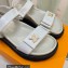Louis Vuitton Cordoba Flat Comfort Sandals Leather White 2023