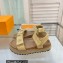 Louis Vuitton Cordoba Flat Comfort Sandals Raffia Beige 2023