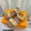 Louis Vuitton Cordoba Flat Comfort Sandals Raffia Beige 2023
