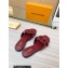 Louis Vuitton leather LV Isola Flat Mules Burgundy 2023