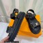 Louis Vuitton Cordoba Flat Comfort Sandals Raffia Black 2023