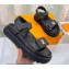 Louis Vuitton Cordoba Flat Comfort Sandals Raffia Black 2023